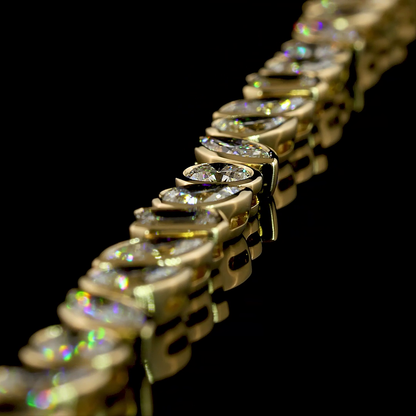 8.13 CTTW MIX Lab Grown Diamond Tennis Bracelet 7" (E Color and VS1 Clarity)