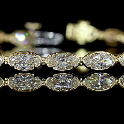 4.53 CTTW MOVAL Lab Diamond Tennis Bracelet (E Color and VS1 Clarity)