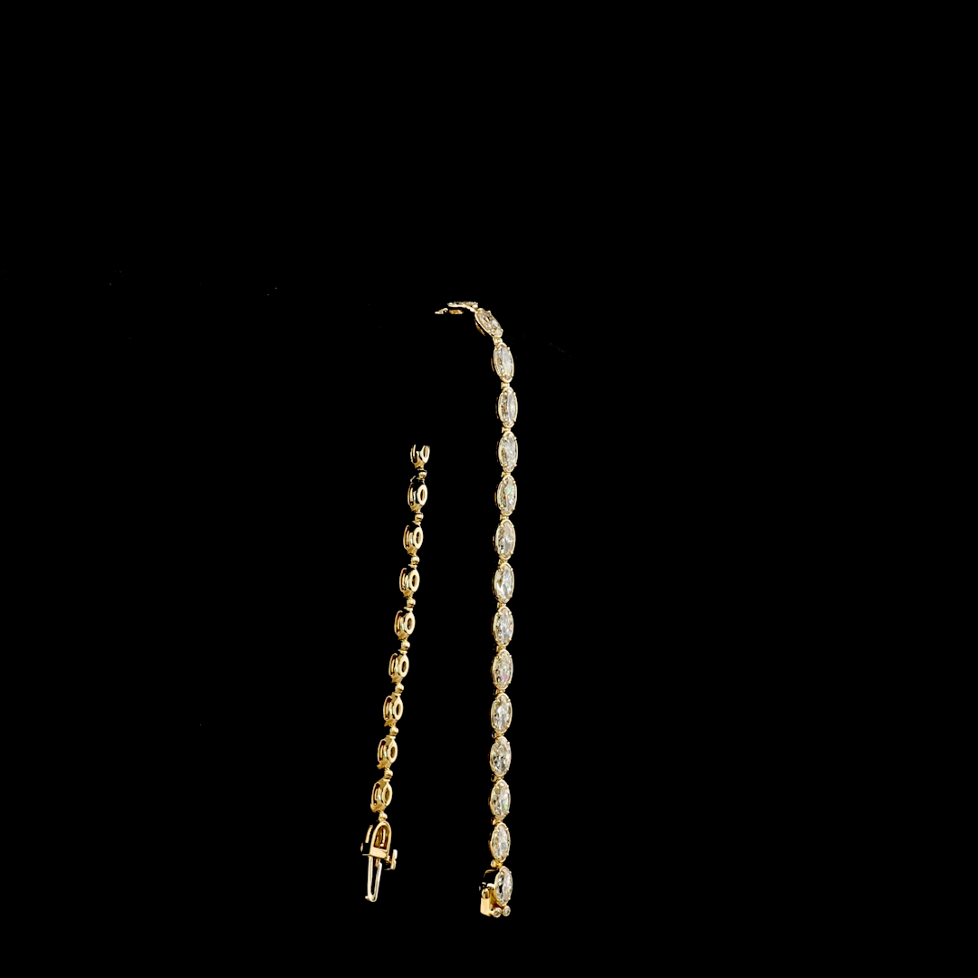 4.53 CTTW MOVAL Lab Diamond Tennis Bracelet (E Color and VS1 Clarity)