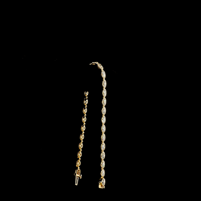 4.53 CTTW MOVAL Lab Diamond Tennis Bracelet (E Color and VS1 Clarity)