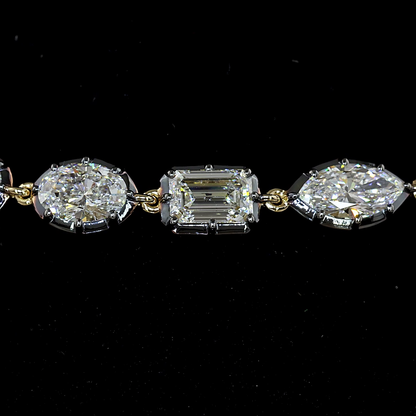 7.99 CTTW MIX Lab Diamond Station Bracelet (E Color and VS1 Clarity)