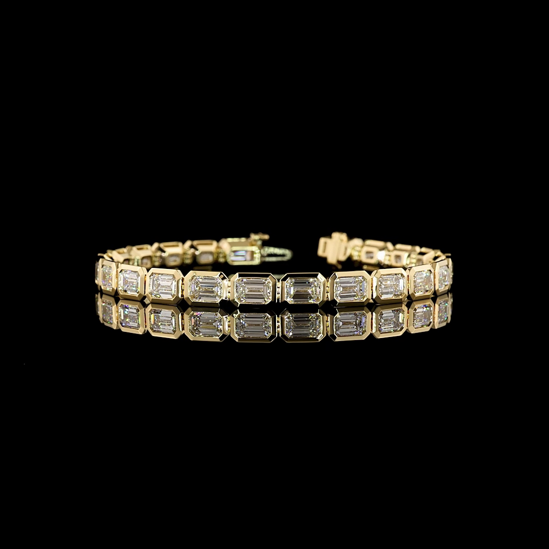 15.74 CTTW Emerald Lab Diamond Tennis Bracelet (E Color and VS1 Clarity)