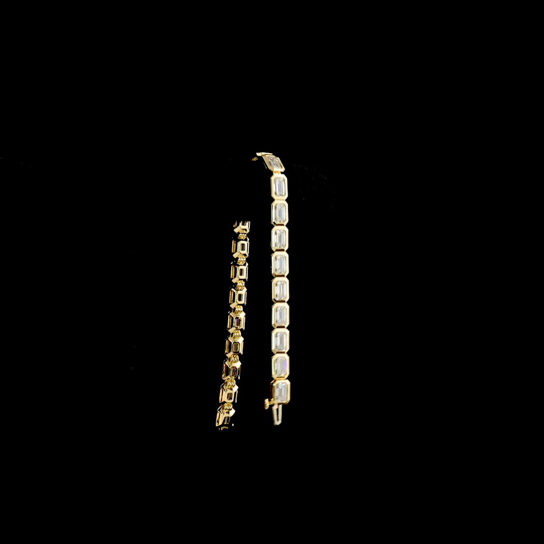 15.74 CTTW Emerald Lab Diamond Tennis Bracelet (E Color and VS1 Clarity)