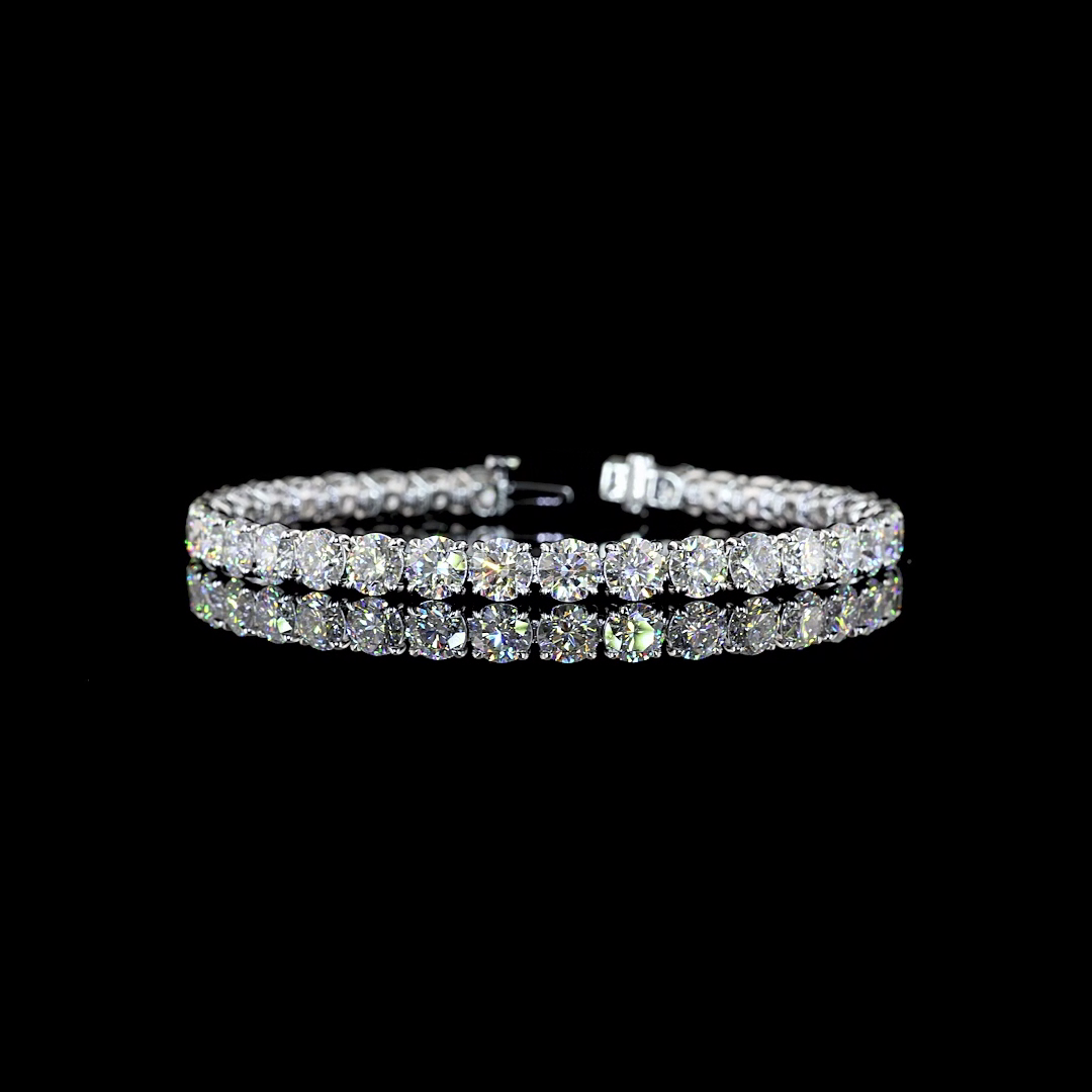 17.03 CTTW Round Lab Grown Diamond Tennis Bracelet 7" (E Color and VS1 Clarity)