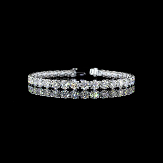 17.03 CTTW Round Lab Diamond Tennis Bracelet (E Color and VS1 Clarity)