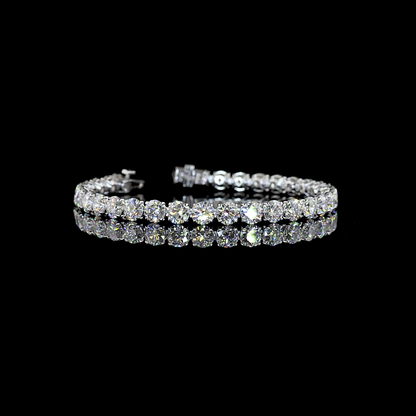 16.64 CTTW Round Lab Grown Diamond Tennis Bracelet 7" (E Color and VS1 Clarity)