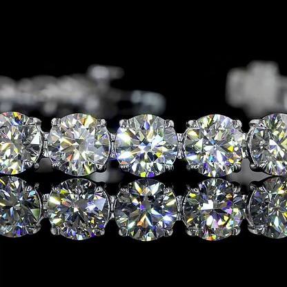 16.64 CTTW Round Lab Grown Diamond Tennis Bracelet 7" (E Color and VS1 Clarity)