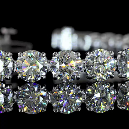 19.67 CTTW Round Lab Grown Diamond Tennis Bracelet 6.5" (E Color and VS1 Clarity)