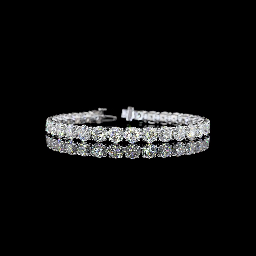 19.99 CTTW Round Lab Diamond Tennis Bracelet (E Color and VS1 Clarity)