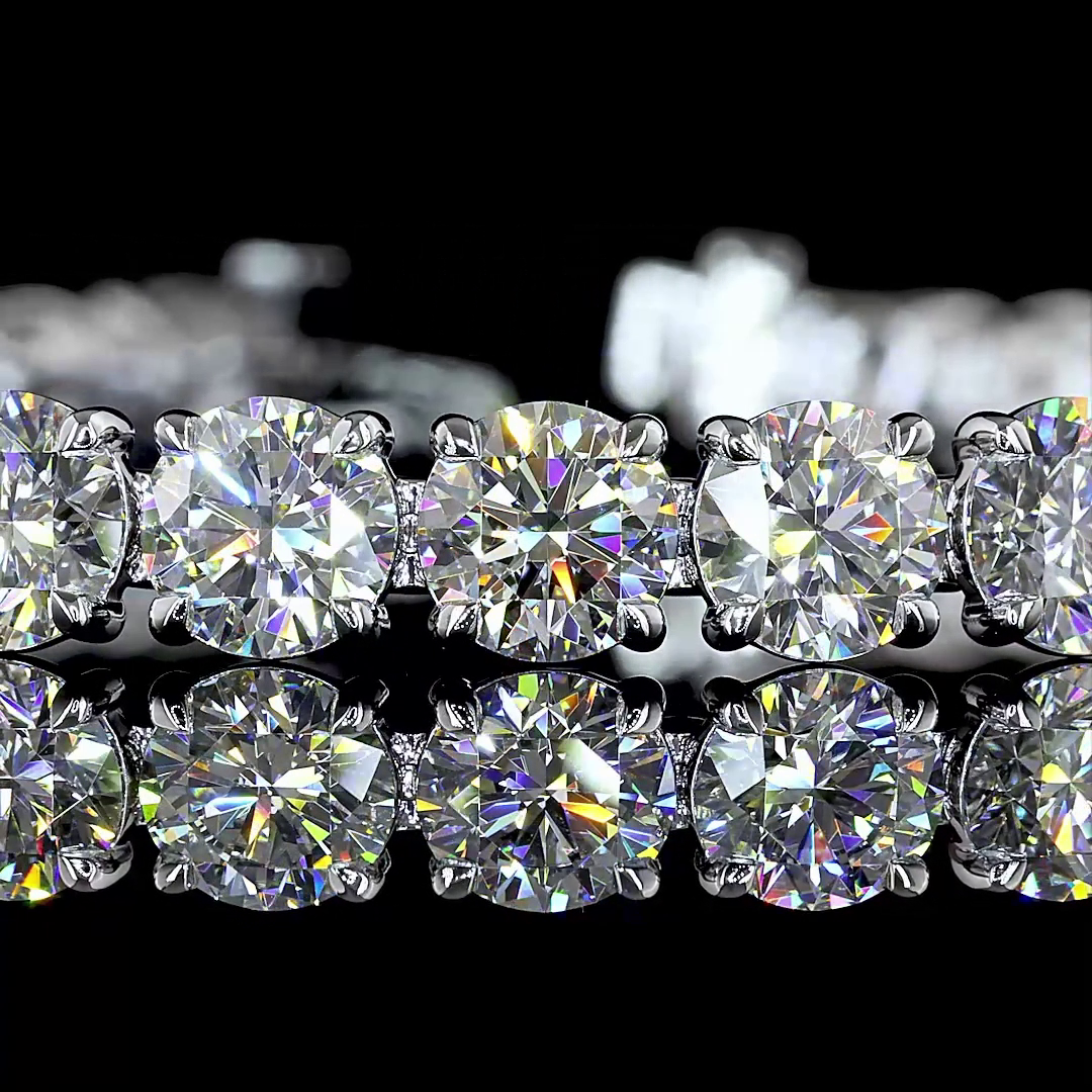 19.99 CTTW Round Lab Diamond Tennis Bracelet (E Color and VS1 Clarity)