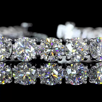 19.99 CTTW Round Lab Diamond Tennis Bracelet (E Color and VS1 Clarity)
