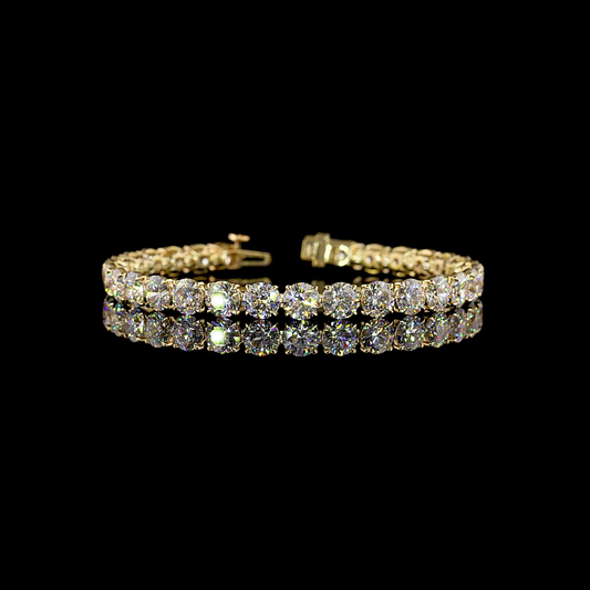 20.01 CTTW Round Lab Diamond Tennis Bracelet (E Color and VS1 Clarity)