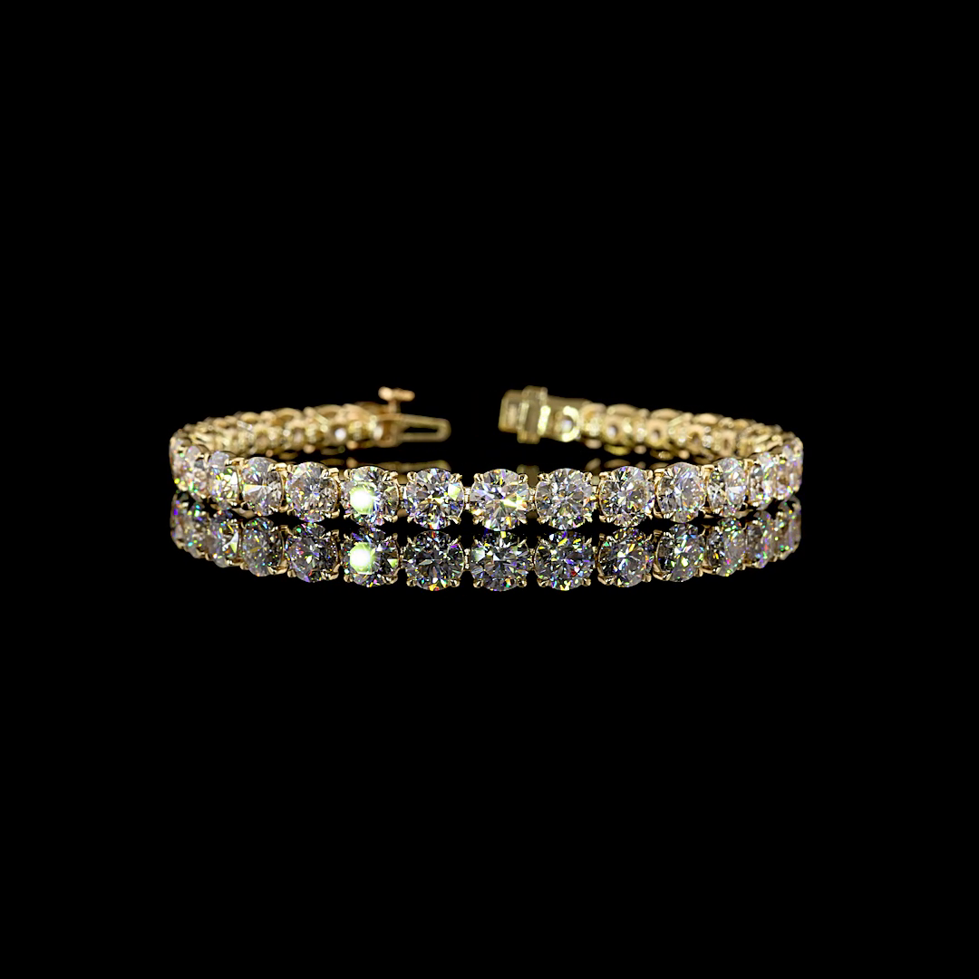 20.01 CTTW Round Lab Diamond Tennis Bracelet (E Color and VS1 Clarity)