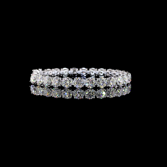 26.25 CTTW Round Lab Diamond Tennis Bracelet (E/D Color and VS1 Clarity)