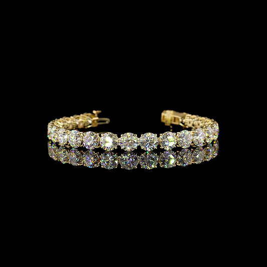 26.89 CTTW Round Lab Diamond Tennis Bracelet (E/D Color and VVS2/VS1 Clarity)