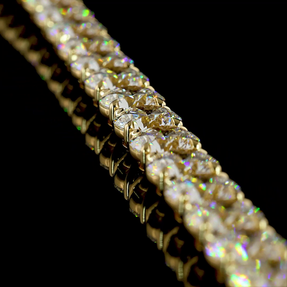 27.27 CTTW Round Lab Diamond Tennis Bracelet (D Color and VVS2 Clarity)