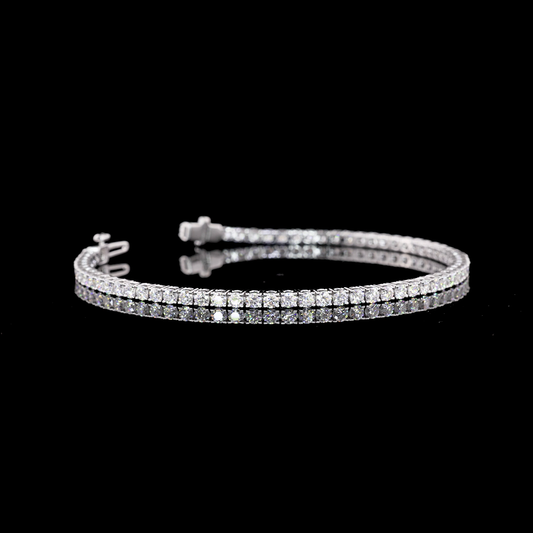 2.89 CTTW Round Lab Grown Diamond Tennis Bracelet 6.5" (F Color and VS2 Clarity)