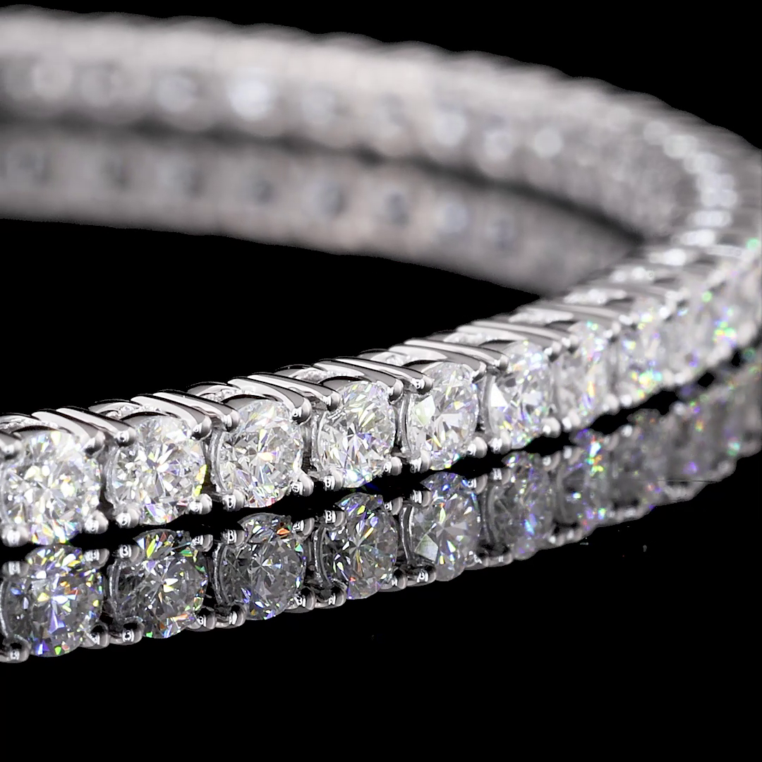 2.89 CTTW Round Lab Grown Diamond Tennis Bracelet 6.5" (F Color and VS2 Clarity)