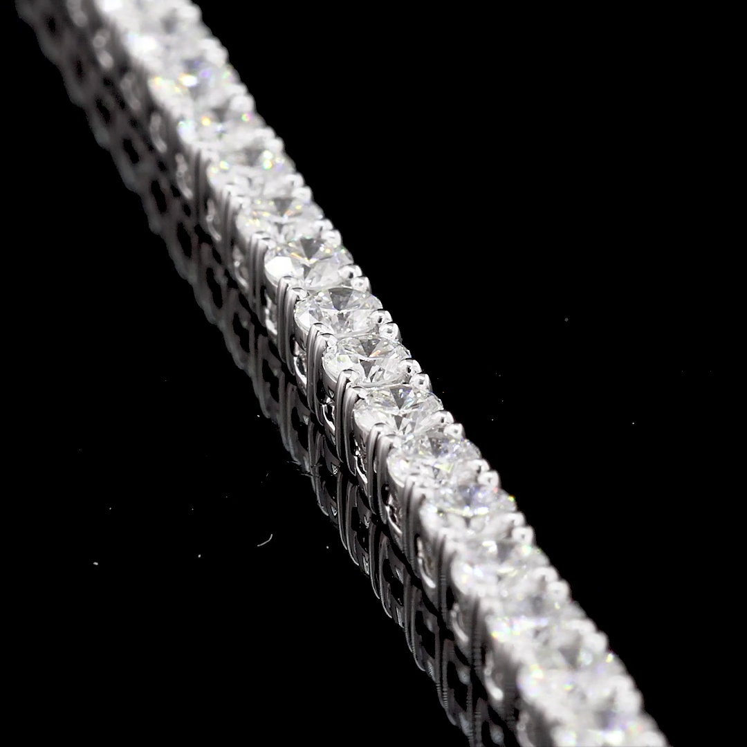 2.89 CTTW Round Lab Grown Diamond Tennis Bracelet 6.5" (F Color and VS2 Clarity)