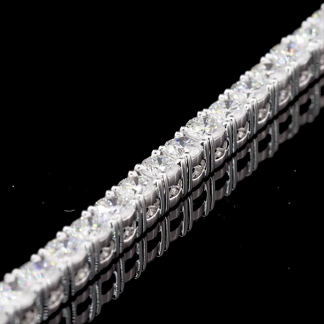 2.89 CTTW Round Lab Grown Diamond Tennis Bracelet 6.5" (F Color and VS2 Clarity)