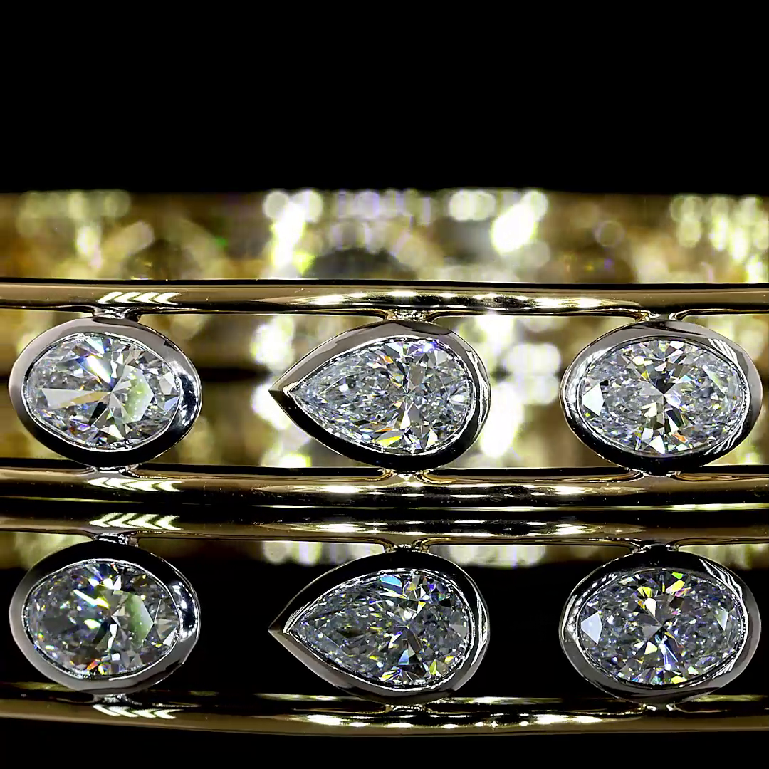 2.68 CTTW MIX Lab Grown Diamond Bangles Bracelet (E Color and VS1 Clarity)