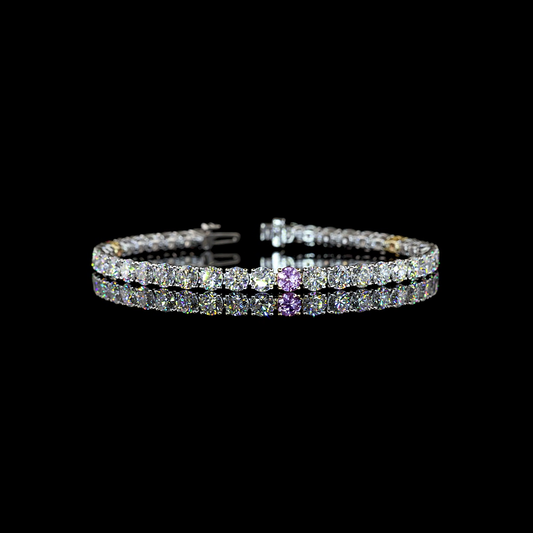 10.11 CTTW Round Lab Grown Diamond Tennis Bracelet 7" (E Color and VS1 Clarity)