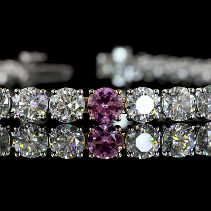 10.11 CTTW Round Lab Diamond Tennis Bracelet (E Color and VS1 Clarity)