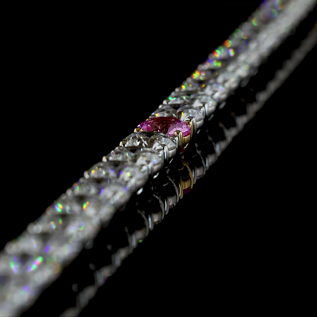 10.11 CTTW Round Lab Diamond Tennis Bracelet (E Color and VS1 Clarity)