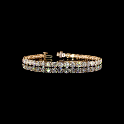 10.50 CTTW Round Lab Diamond Tennis Bracelet (E Color and VS1 Clarity)