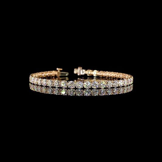10.50 CTTW Round Lab Diamond Tennis Bracelet (E Color and VS1 Clarity)