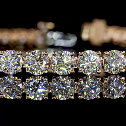 10.50 CTTW Round Lab Diamond Tennis Bracelet (E Color and VS1 Clarity)