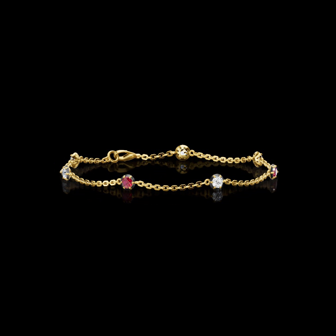 1.02 CTTW Round Lab Diamond Station Bracelet (E Color and VS1 Clarity)