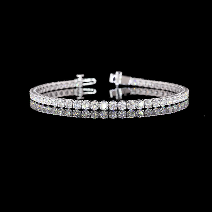 5.94 CTTW Round Lab Diamond Tennis Bracelet 6.85" 14k White Gold F Color and VS2 Clarity jewelry-spot-usa