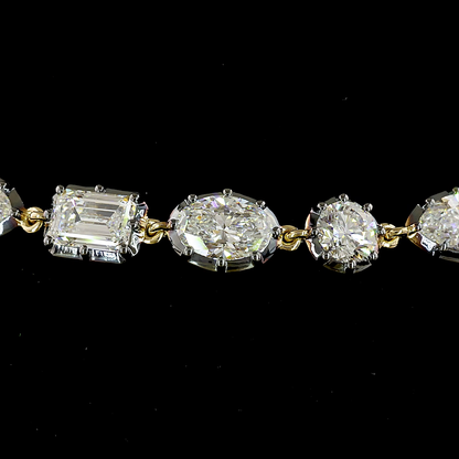 8.27 CTTW MIX Lab Grown Diamond Station Bracelet 7.25" (E Color and VS1 Clarity)