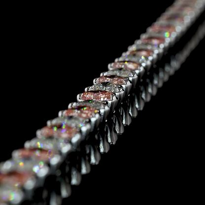 9.48 CTTW Heart Lab Diamond Tennis Bracelet (E Color and VS1 Clarity)