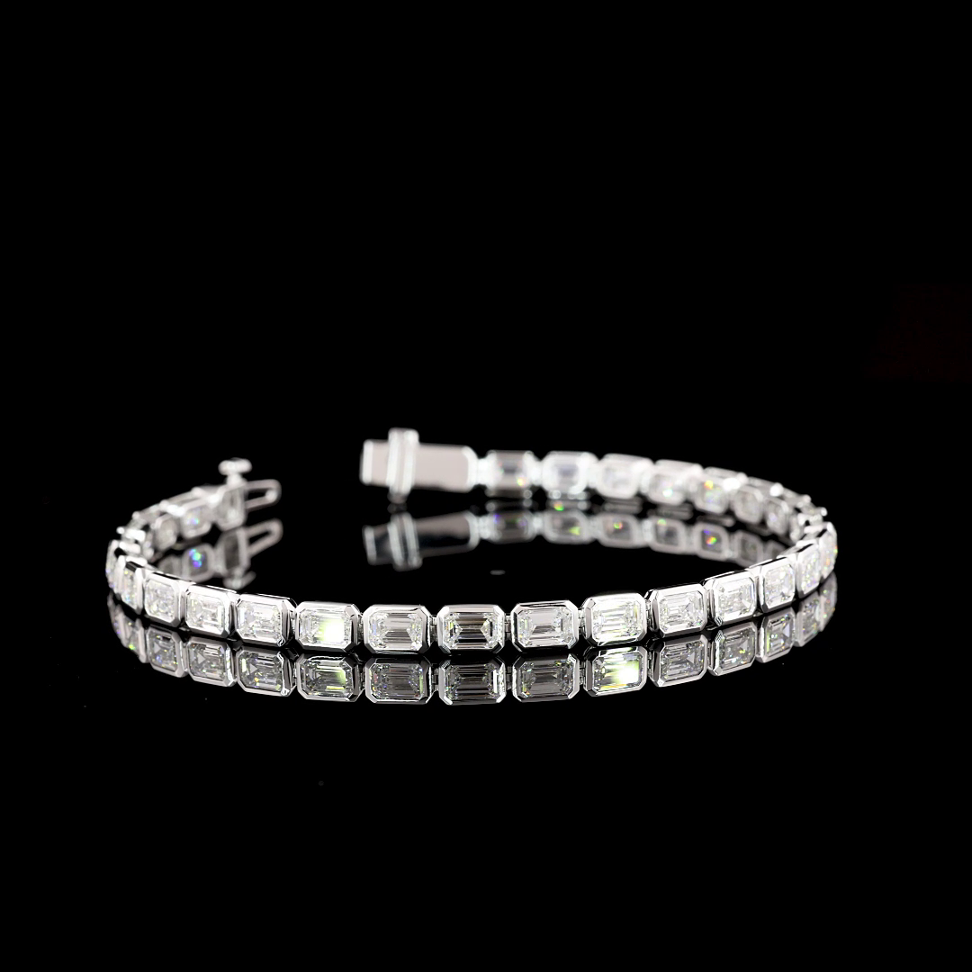 9.13 CTTW Emerald Lab Diamond Tennis Bracelet (E Color and VS1 Clarity)
