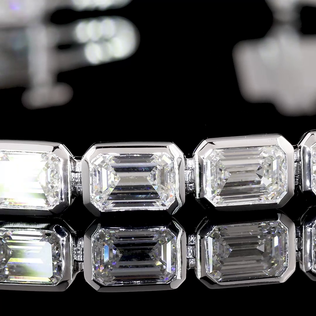 9.13 CTTW Emerald Lab Diamond Tennis Bracelet (E Color and VS1 Clarity)