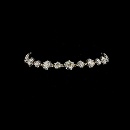 10.08 CTTW Round Lab Diamond Station Bracelet (E Color and VS1 Clarity)