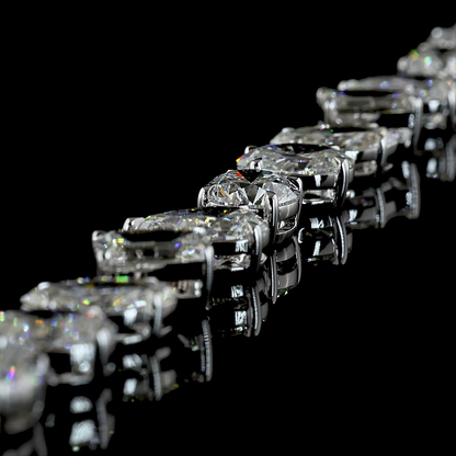 21.62 CTTW MIX Lab Diamond Station Bracelet (F Color and VS1 Clarity)