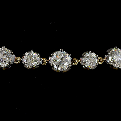 4.52 CTTW Round Lab Grown Diamond Station Bracelet 7" (E Color and VS1 Clarity)