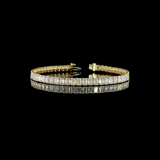 11.59 CTTW Emerald Lab Diamond Tennis Bracelet (E Color and VS1 Clarity)