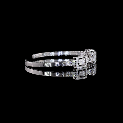 2.11 CTTW Bag Lab Grown Diamond Bangles Bracelet (E Color and VS1 Clarity)
