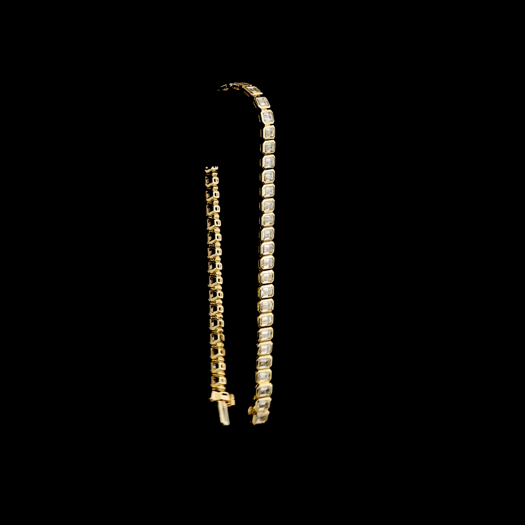 8.48 CTTW Emerald Lab Diamond Tennis Bracelet (H Color and SI Clarity)