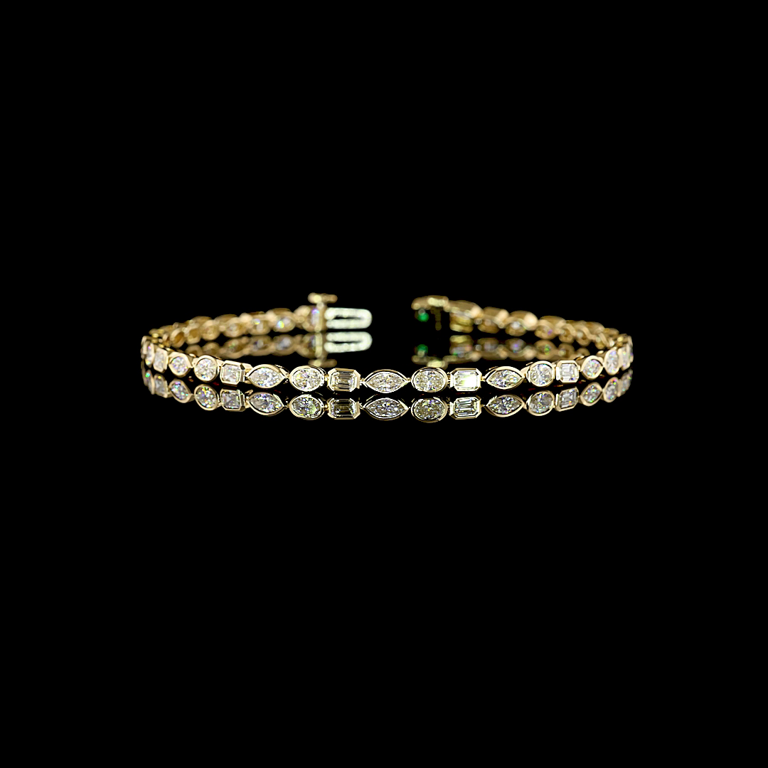 3.33 CTTW MIX Natural Diamond Tennis Bracelet 7" (H Color and SI Clarity)
