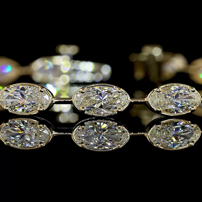 5.19 CTTW MO Natural Diamond Station Bracelet 7" (H Color and SI Clarity)