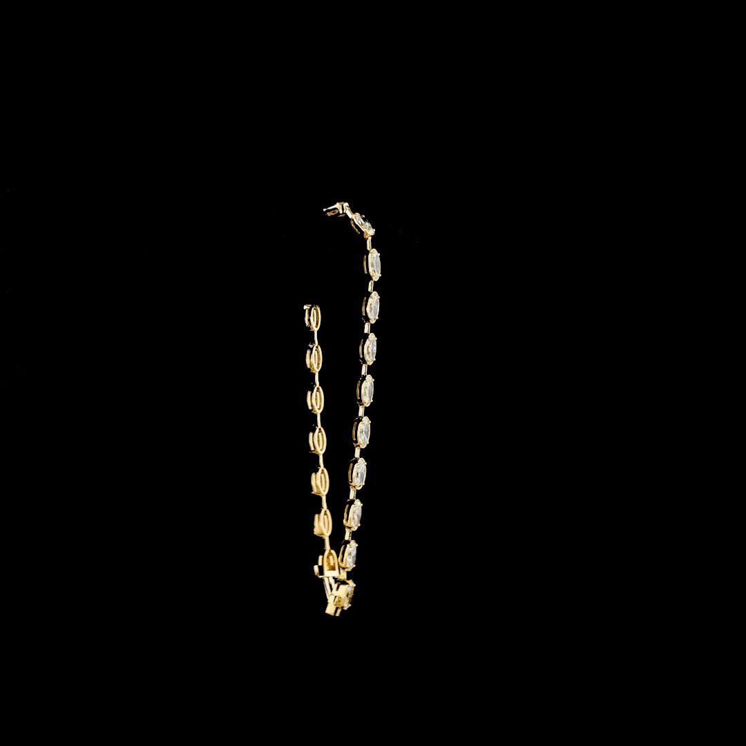 5.19 CTTW MO Natural Diamond Station Bracelet 7" (H Color and SI Clarity)