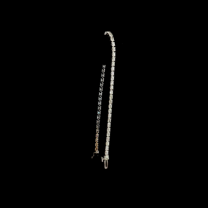 3.09 CTTW Oval Lab Diamond Tennis Bracelet (H Color and SI Clarity)