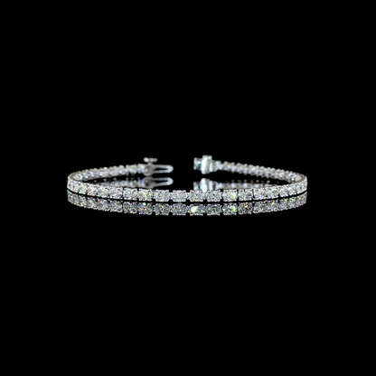 5.00 CTTW Oval Lab Diamond Tennis Bracelet (H Color and SI Clarity)