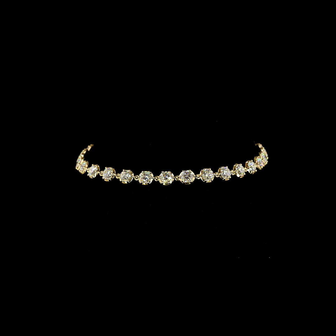 4.41 CTTW Round Lab Diamond Tennis Bracelet (H Color and SI Clarity)