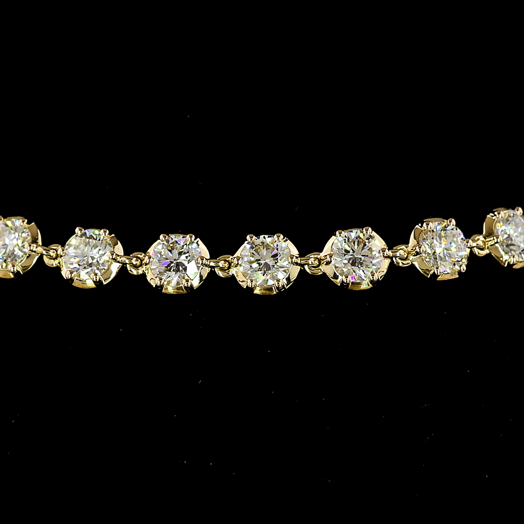 4.41 CTTW Round Lab Diamond Tennis Bracelet (H Color and SI Clarity)